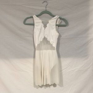 Childrens Large White Mesh Recital Costume